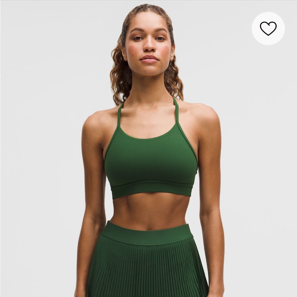 Lululemon Flow Y Mid-Support Bra B/C Cup in ivory grove size 8